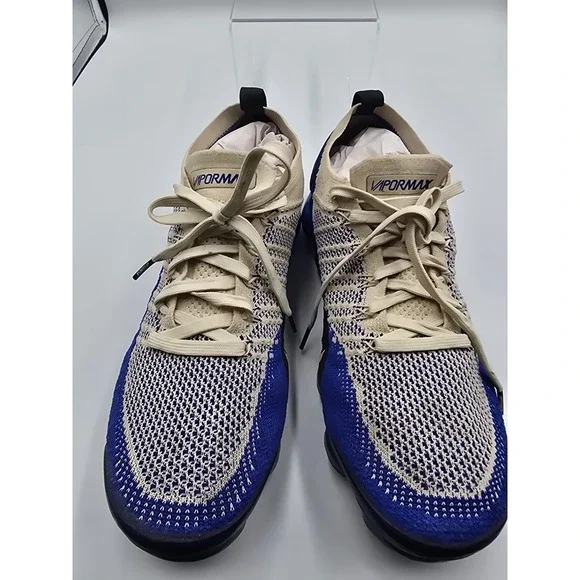 Nike Air Vapormax Flyknit 2 Light Cream Racer Blue 942842-204 Men's US 9 - Picture 13 of 13